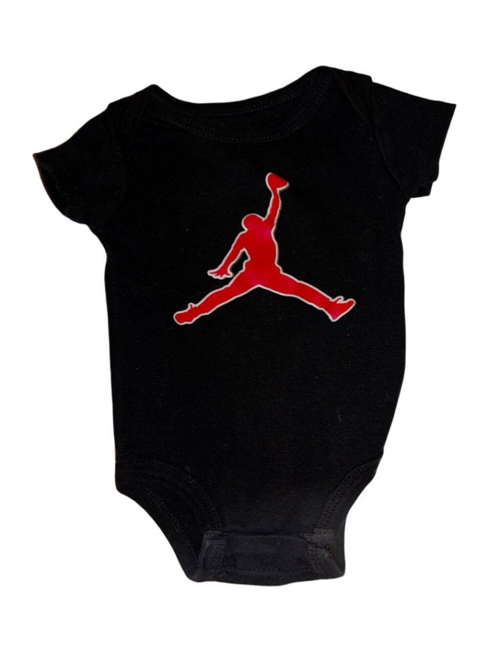 0-6 Mos*Jordan*Black Onesie w/ Red Jordan on Front